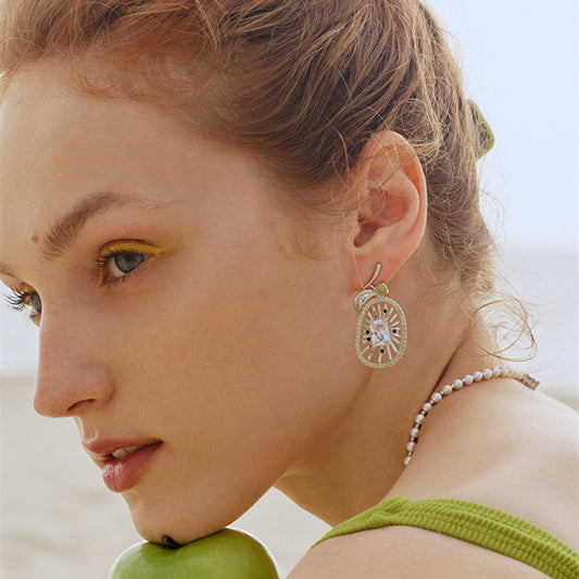 Light Luxury High Sense All-match Kiwi Earrings