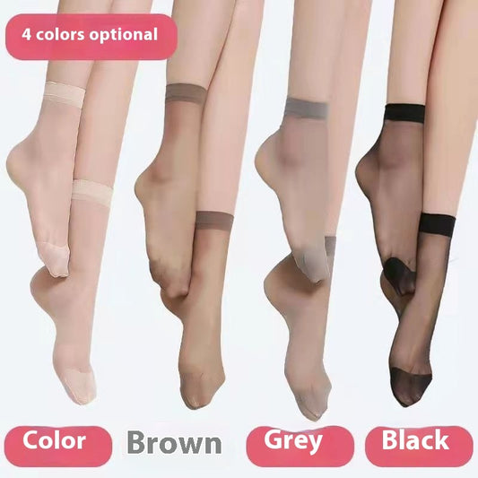 Thin Spring And Summer Anti-hook Crystal Socks Ultra-thin Wear-resistant Durable Meat