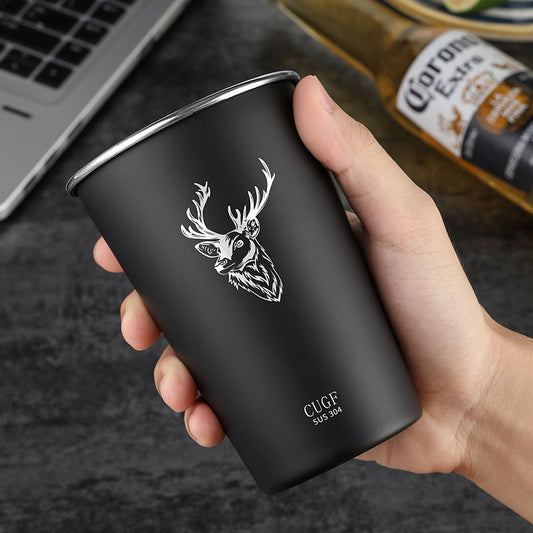 304 Stainless Steel Single Layer Cool Drinks Cup Mug